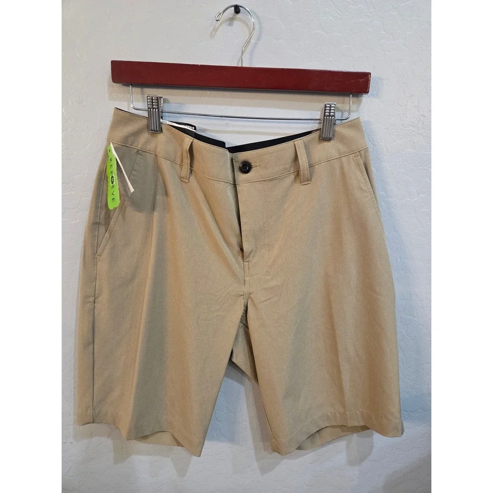 RSQ Mens Khaki Hybrid Shorts Size 30 Tan Repreve Recycled Stretch Walking Shorts